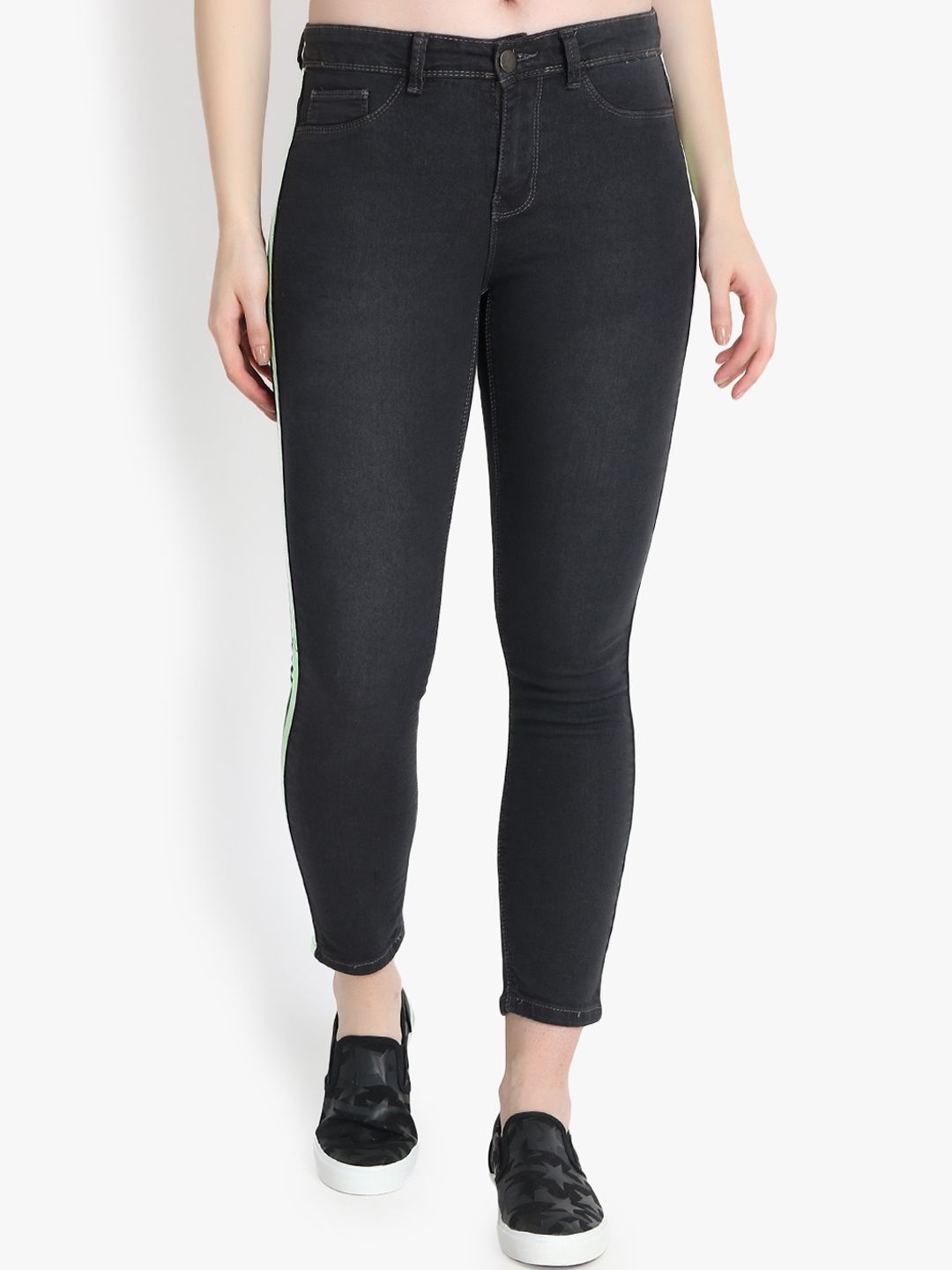 Kotty Women Black Skinny Fit High-Rise Clean Look Jeans