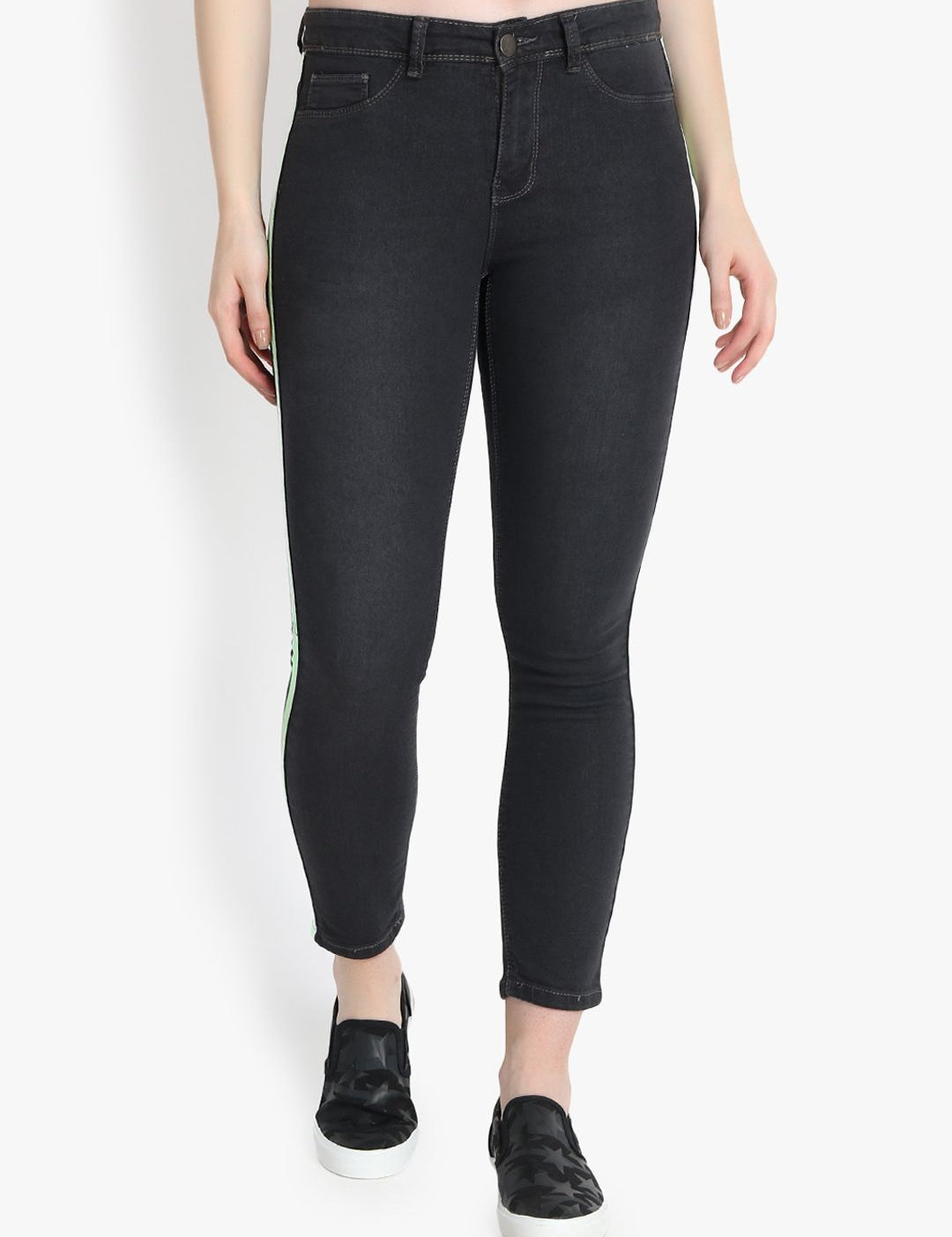 Kotty Women Black Skinny Fit High-Rise Clean Look Jeans