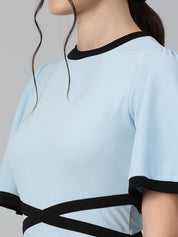 Kotty Flared Sleeves Sheath Dress