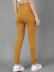 Kotty Women Mustard Yellow & White Printed Joggers