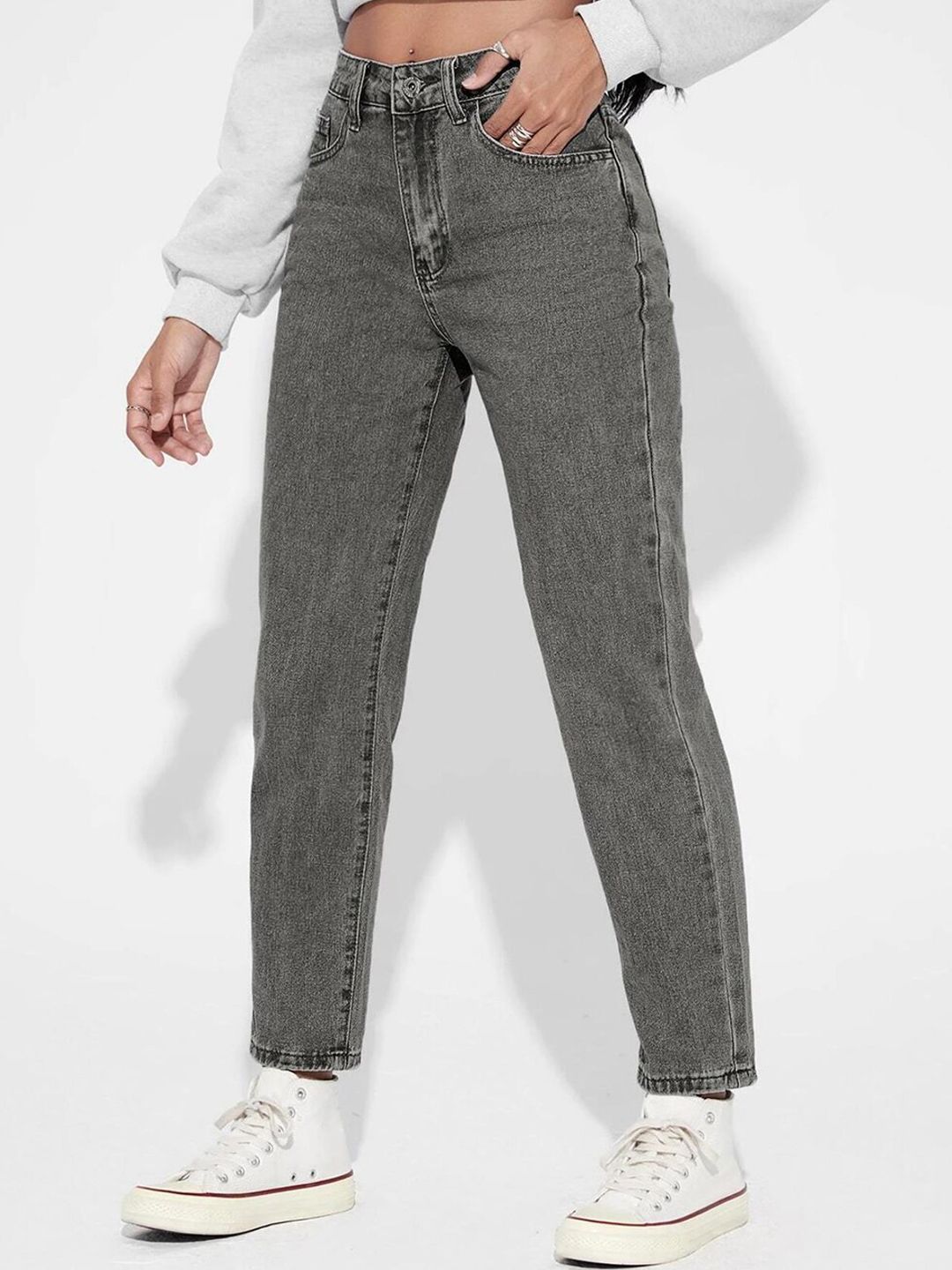 Kotty Women Grey Jean High-Rise Stretchable Jeans