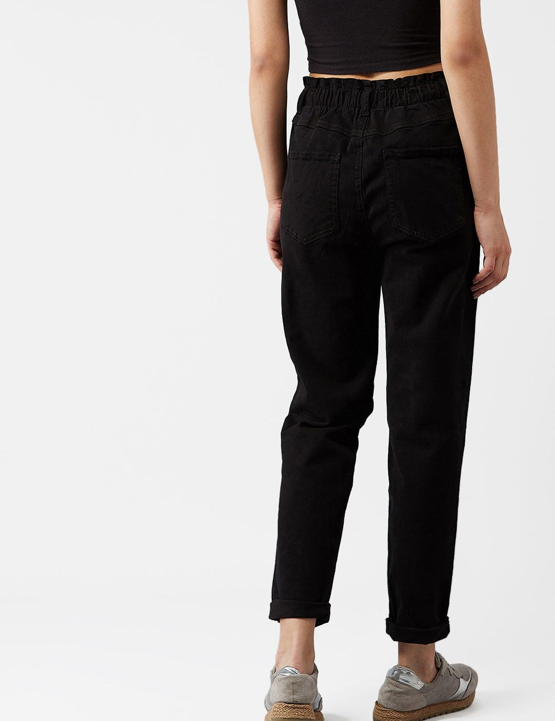 Kotty Women Black Boyfriend Fit Jeans