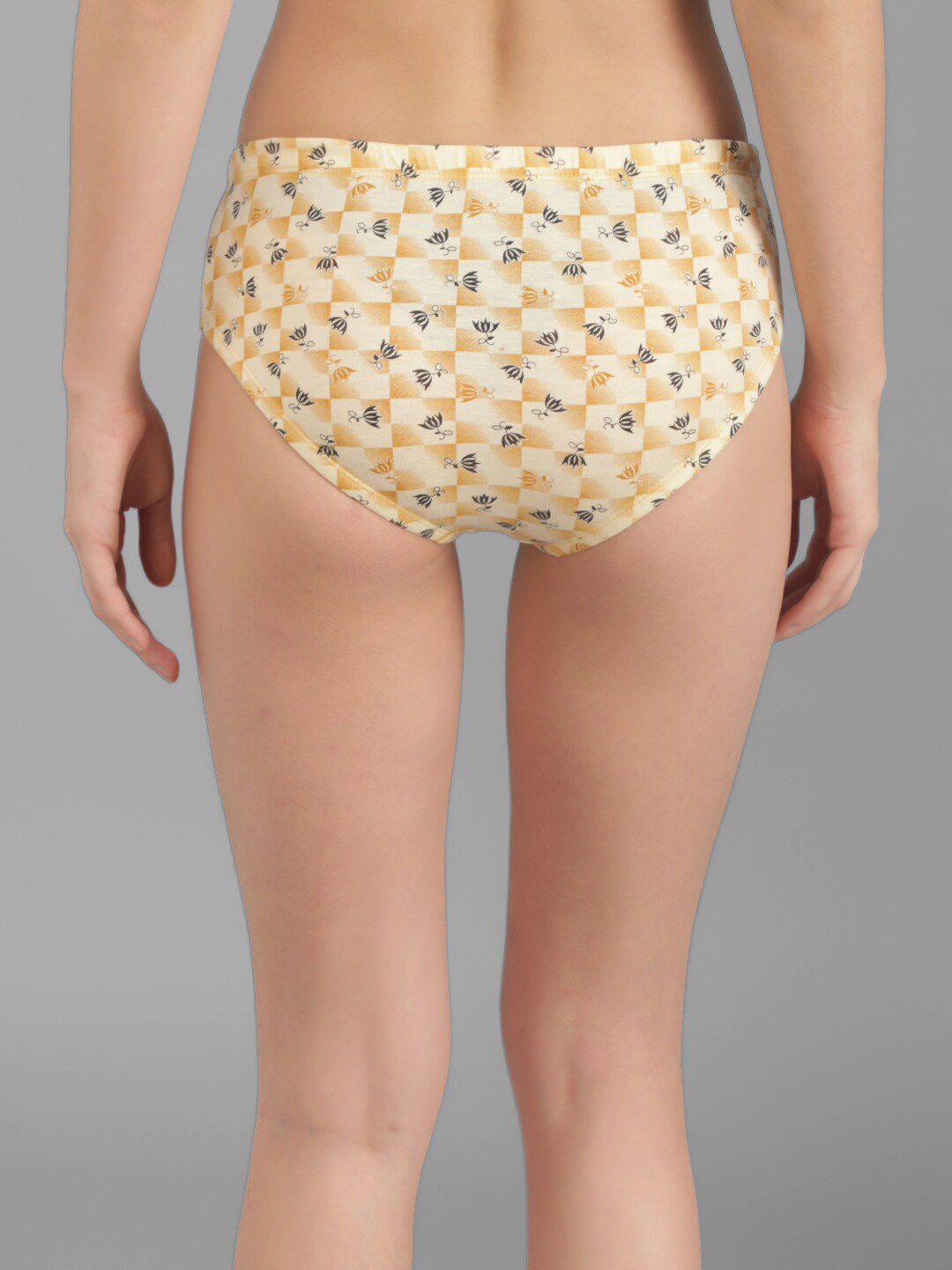 Kotty Women Yellow & Black Printed Hipster Briefs KTTWOMENSPANTY373