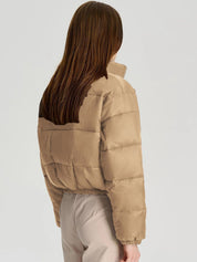 Kotty Mock Collar Crop Puffer Jacket