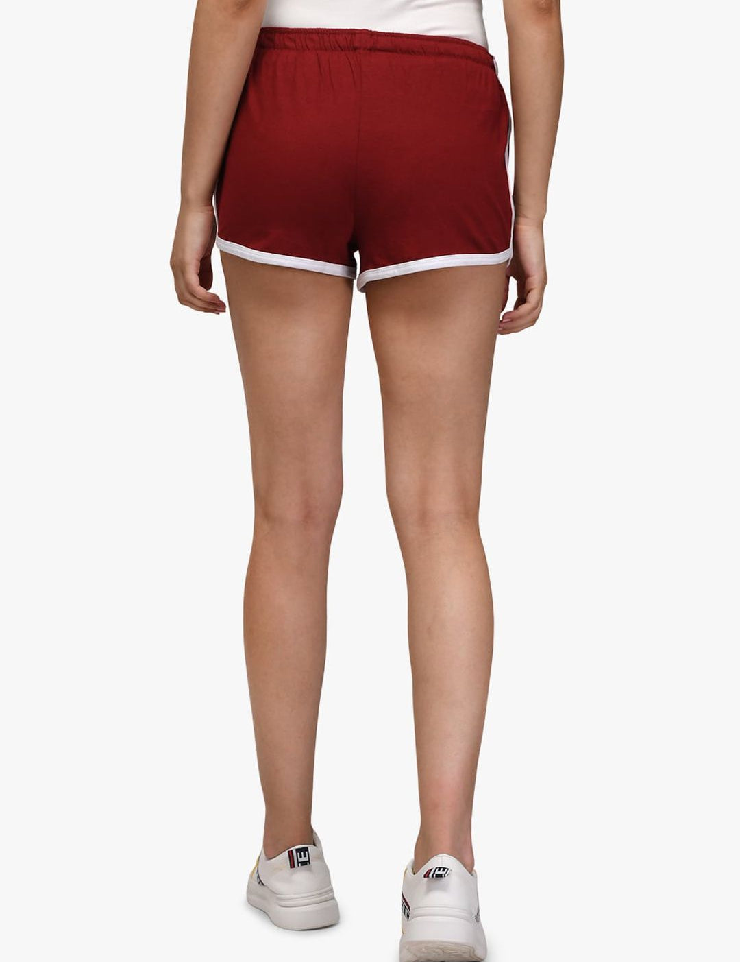 Kotty Women Maroon Solid Regular Fit Shorts
