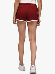 Kotty Women Maroon Solid Regular Fit Shorts