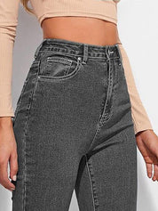 Kotty Women High Rise Jean Bootcut Clean Look Stretchable Jeans