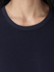 Kotty Women Maroon & Blue Colourblocked Sweatshirt