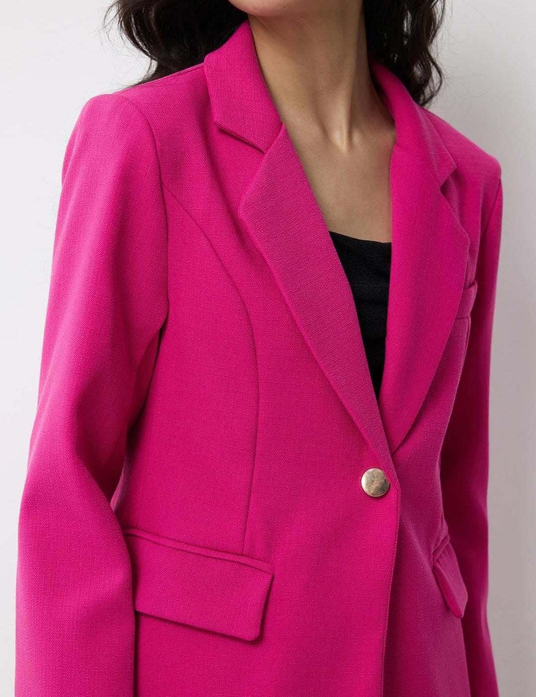 Kotty Shirt Collar Blazer With Shorts