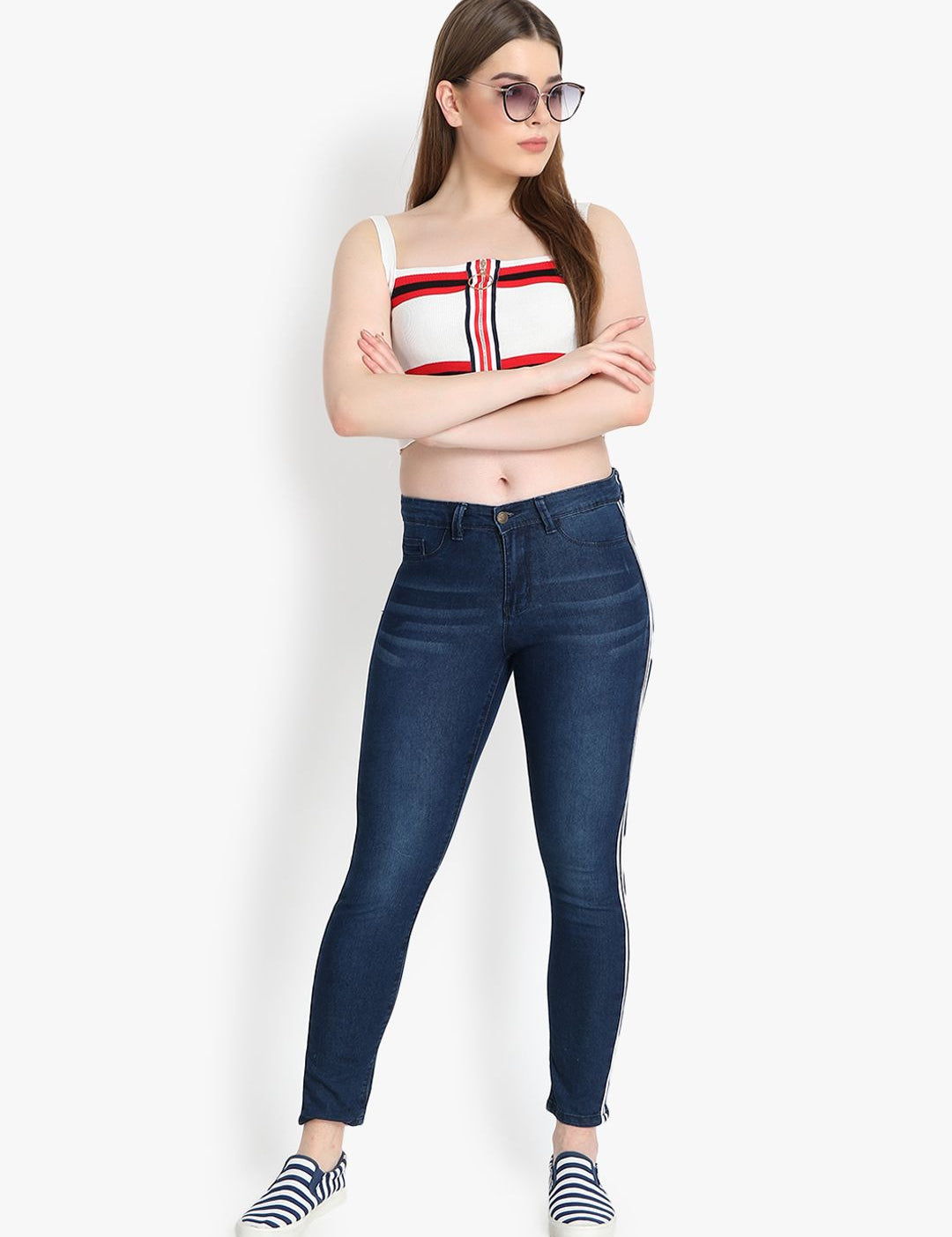 Kotty Women Blue Skinny Fit High-Rise Clean Look Jeans