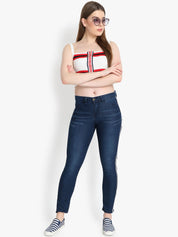 Kotty Women Blue Skinny Fit High-Rise Clean Look Jeans