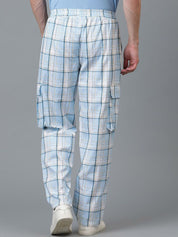 Kotty Men Checked Relaxed Low-Rise Easy Wash Trousers