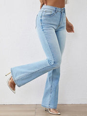 Kotty Women Jean Bootcut High-Rise Heavy Fade Stretchable Jeans