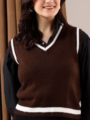 Kotty Women Crop Sweater Vest