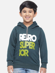 Kotty Boys Green Printed Sweatshirt