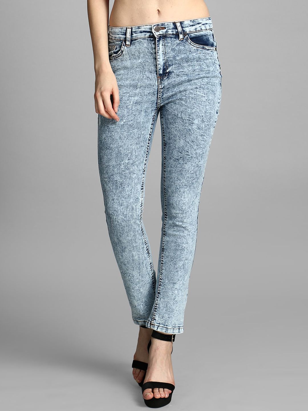 Kotty Women Blue Skinny Fit High-Rise Clean Look Jeans