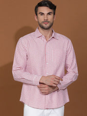 Kotty New Checked Spread Collar Casual Shirt