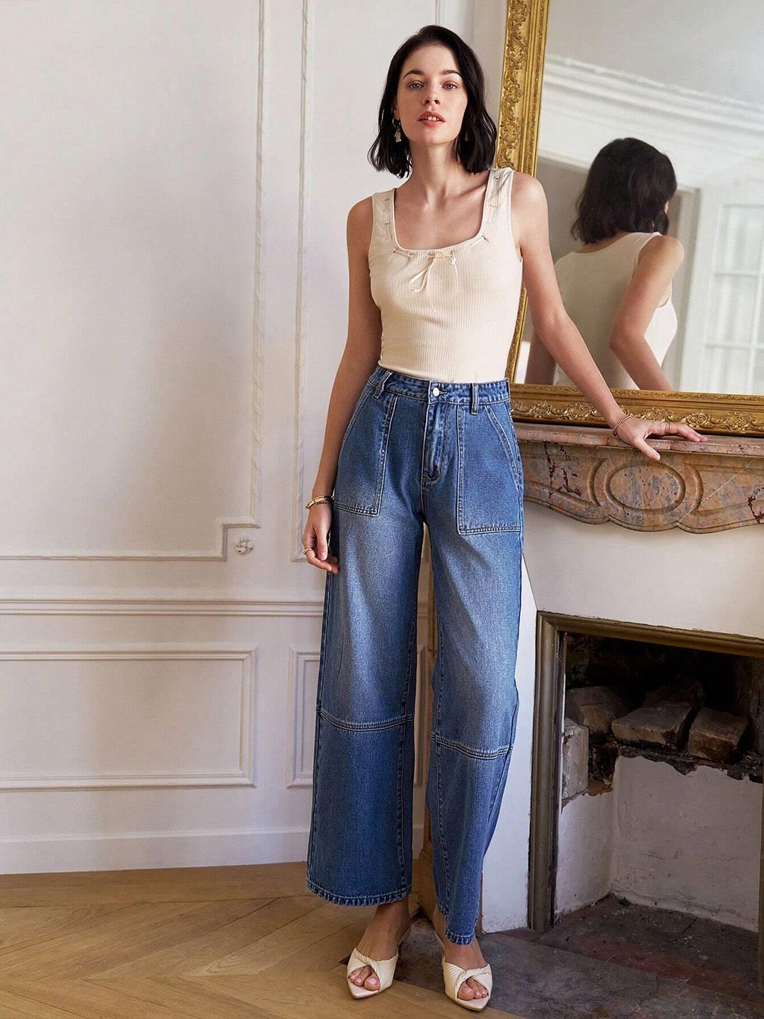 Kotty Women Straight Fit High-Rise Stretchable Jeans