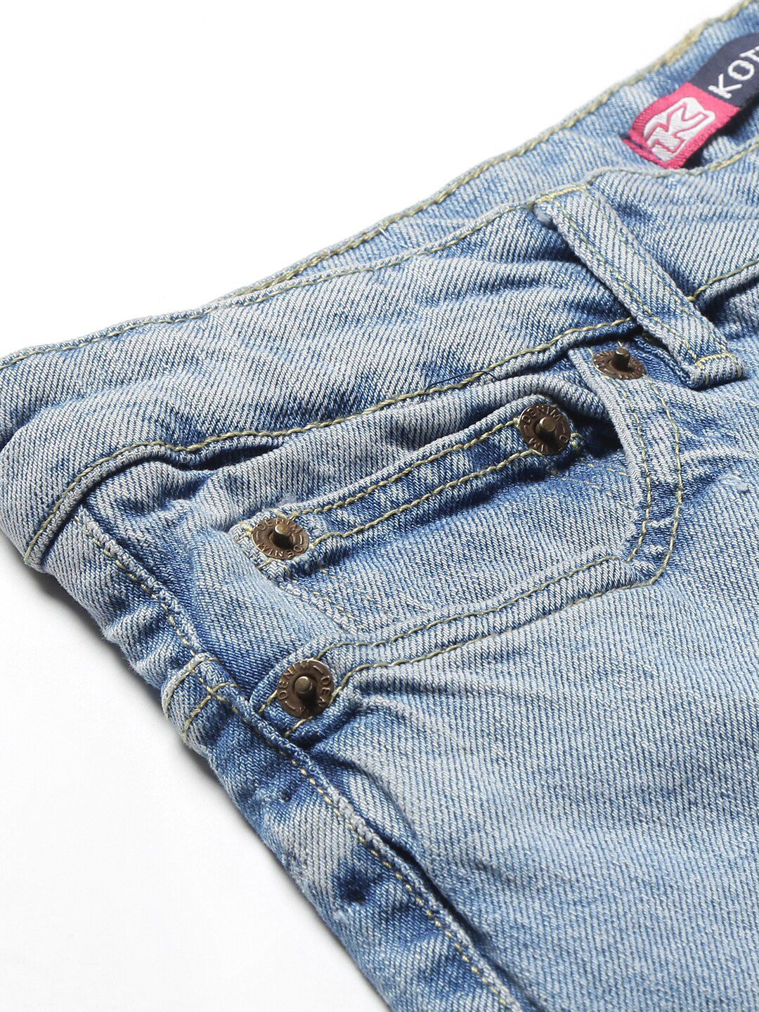 Kotty Women Blue Light Fade Clean Look Flared Jeans