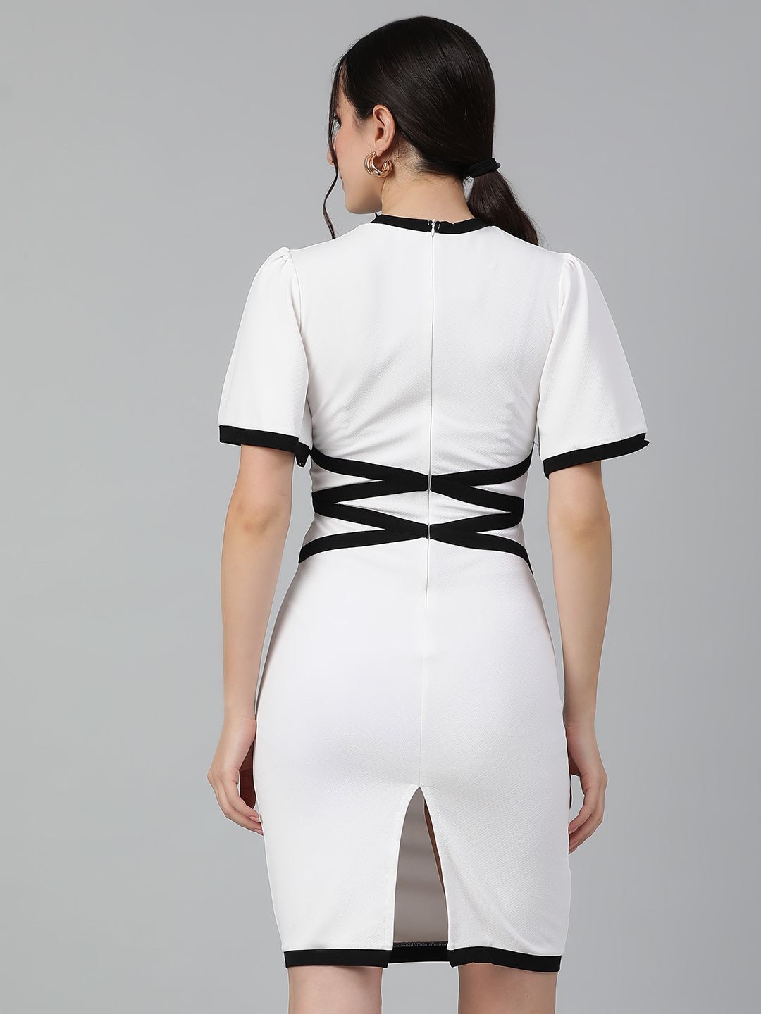 Kotty Flared Sleeves Sheath Dress