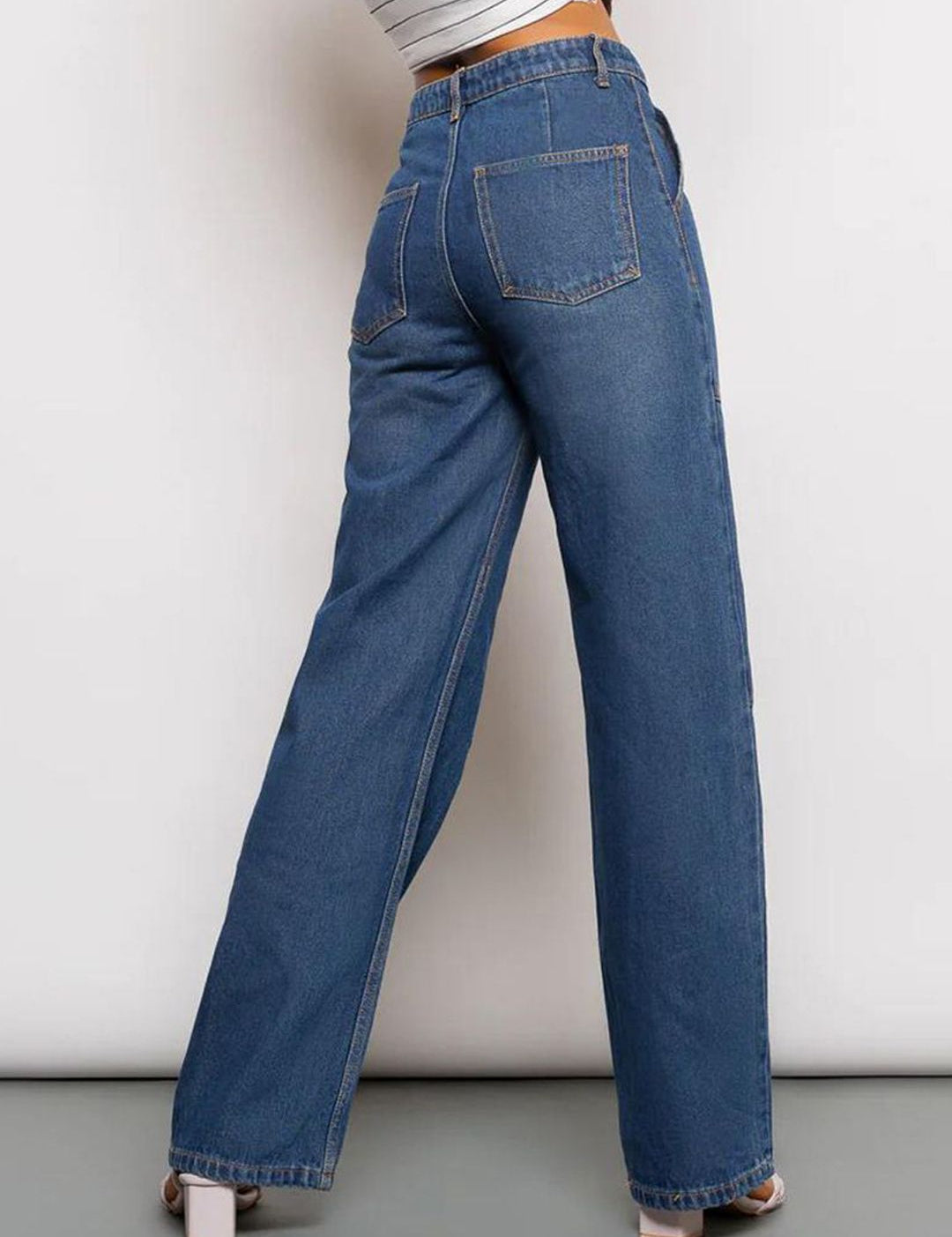 Kotty Women Jean Wide Leg High-Rise Stretchable Jeans