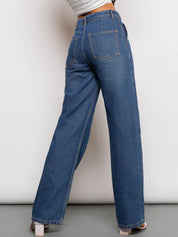 Kotty Women Jean Wide Leg High-Rise Stretchable Jeans