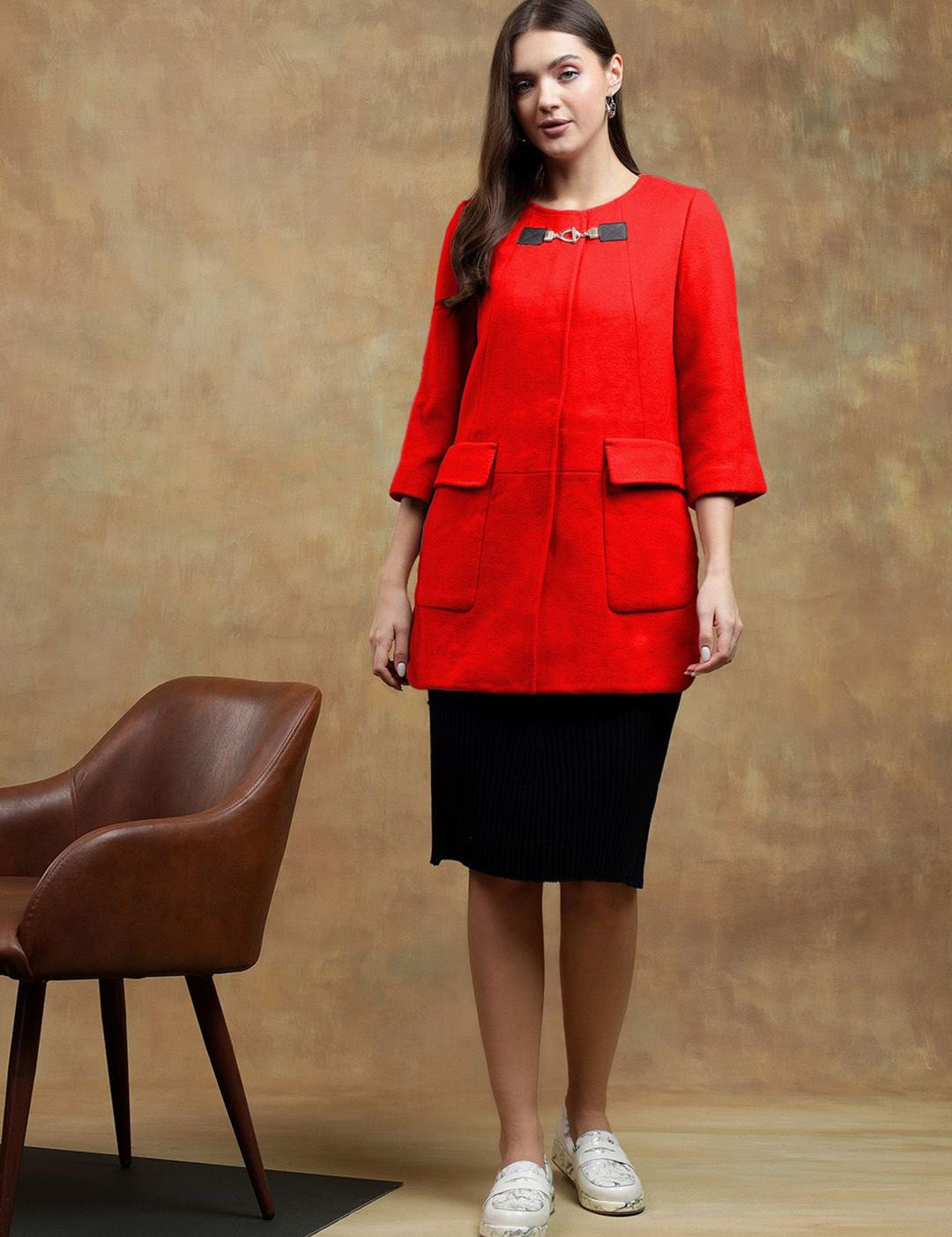 Kotty Women Long Sleeves Regular Fit Overcoat