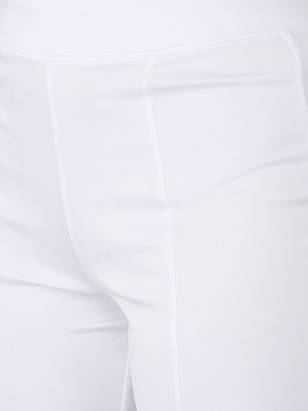 Kotty Women White Flared High-Rise Bootcut Trousers
