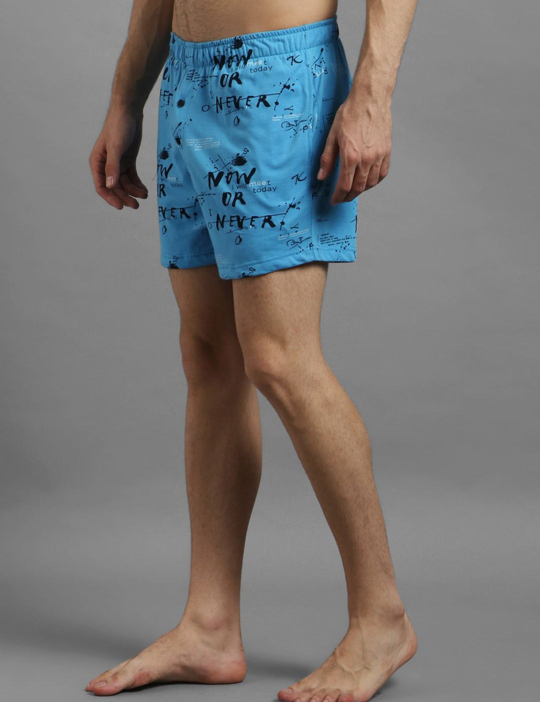 Kotty Men Blue & Black Printed Boxers