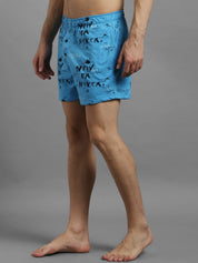 Kotty Men Blue & Black Printed Boxers