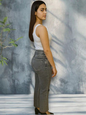 Kotty Women Regular Fit High-Rise Mildly Distressed Light Fade Stretchable Jeans