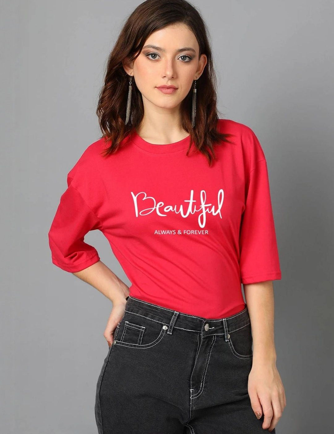 Kotty Women Typography Printed T-shirt