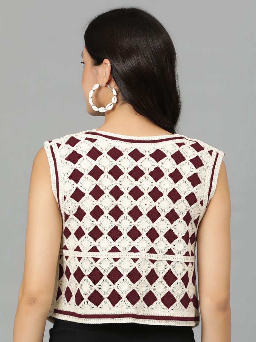 Kotty Women Self Design V-Neck Cotton Top