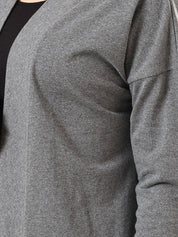 Kotty Shawl Collar Long Sleeves Longline Open Front Shrug