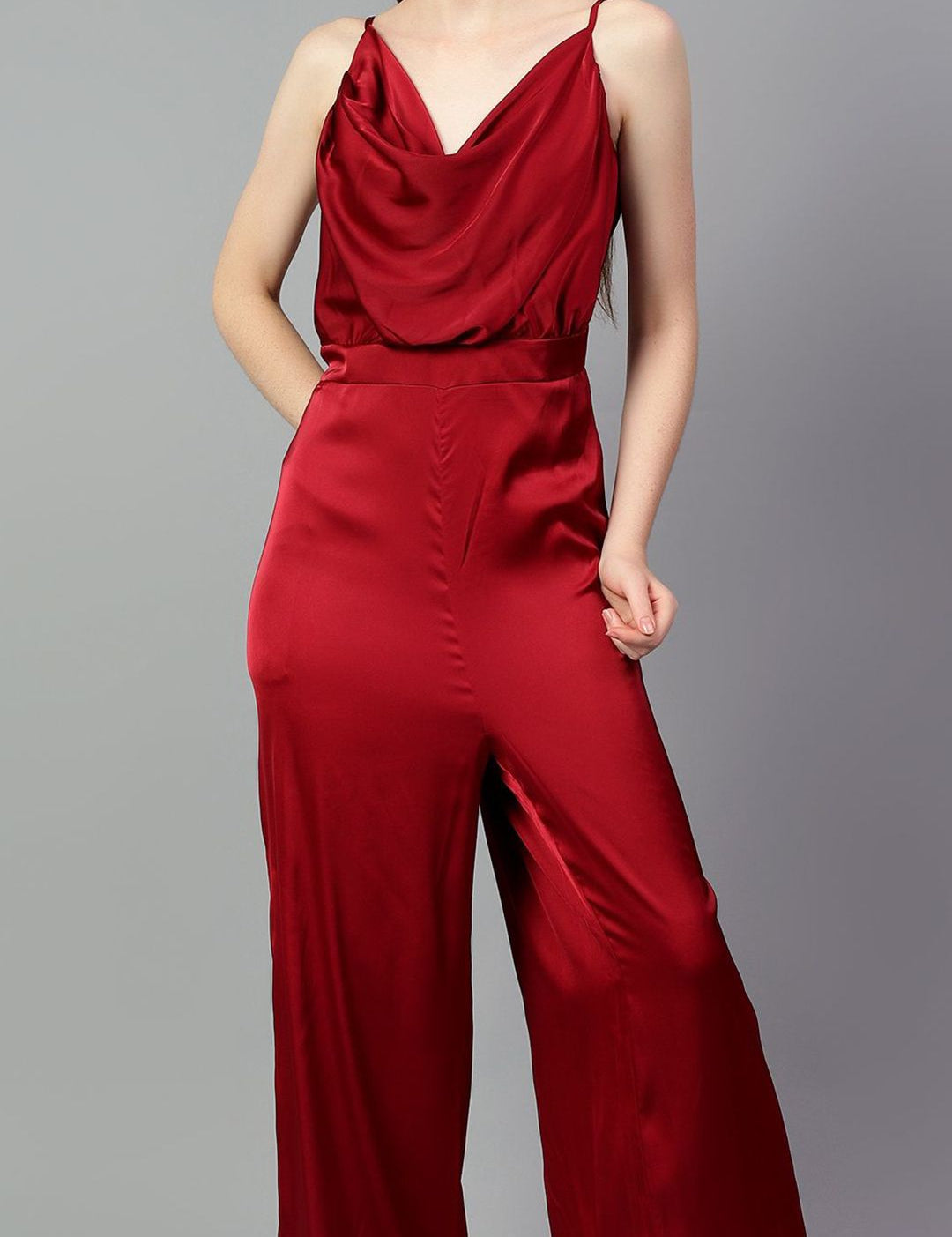 Kotty Women Cowl Neck Basic Jumpsuit