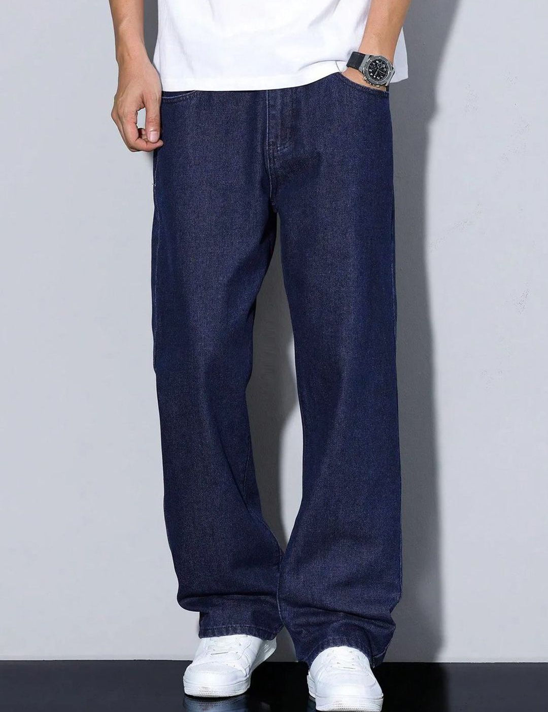 Kotty Men Mid-Rise Dark Shade Stretchable Jeans