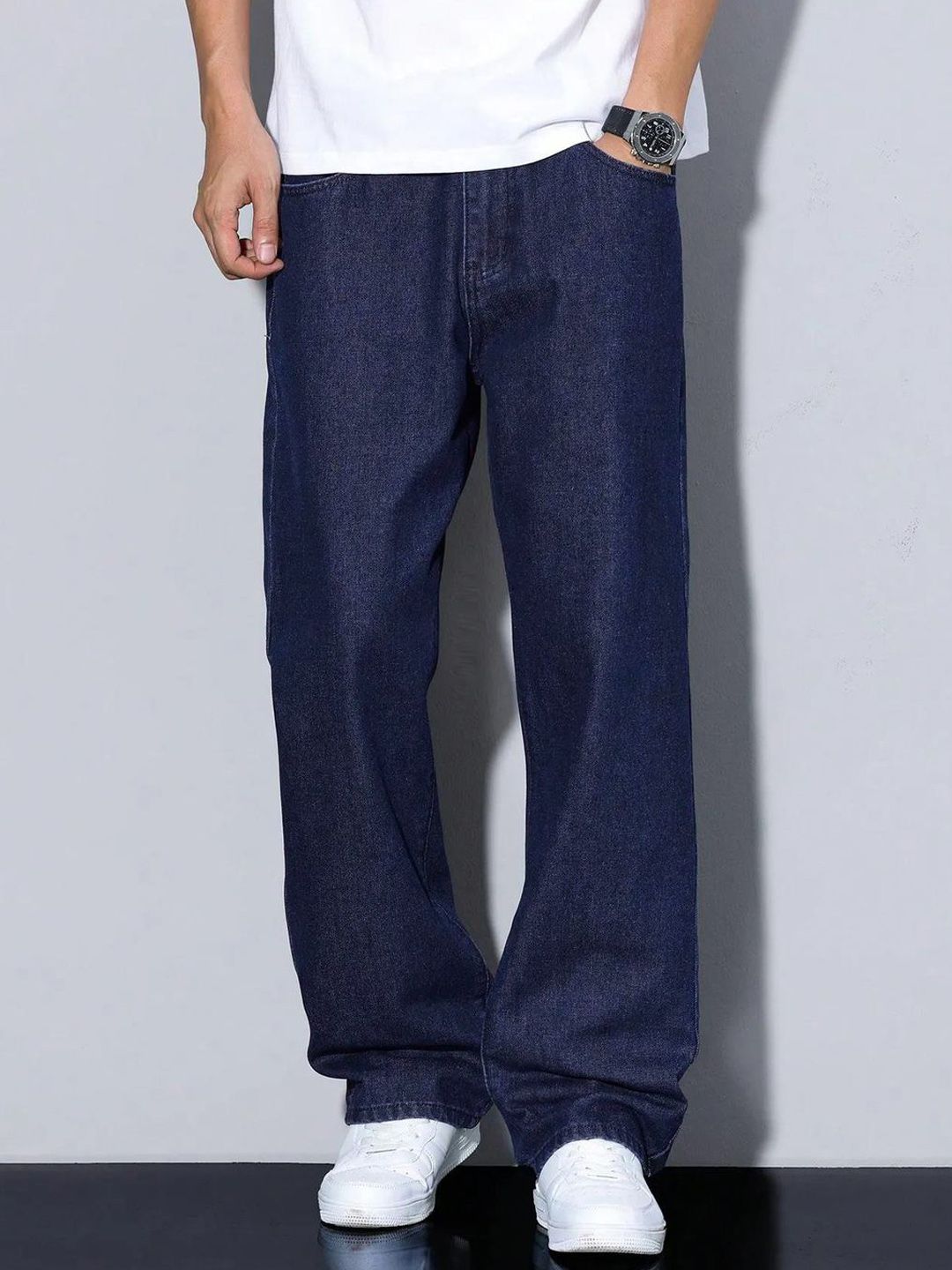 Kotty Men Mid-Rise Dark Shade Stretchable Jeans