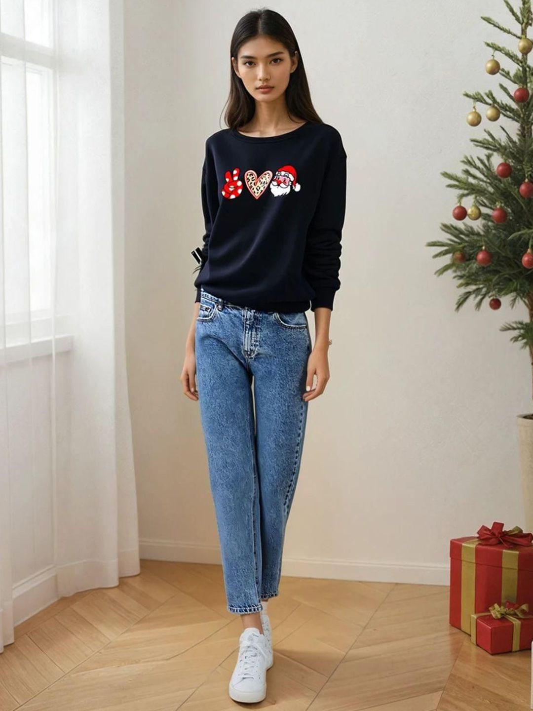 Kotty Women Graphic Printed Full Sleeves Sweatshirt