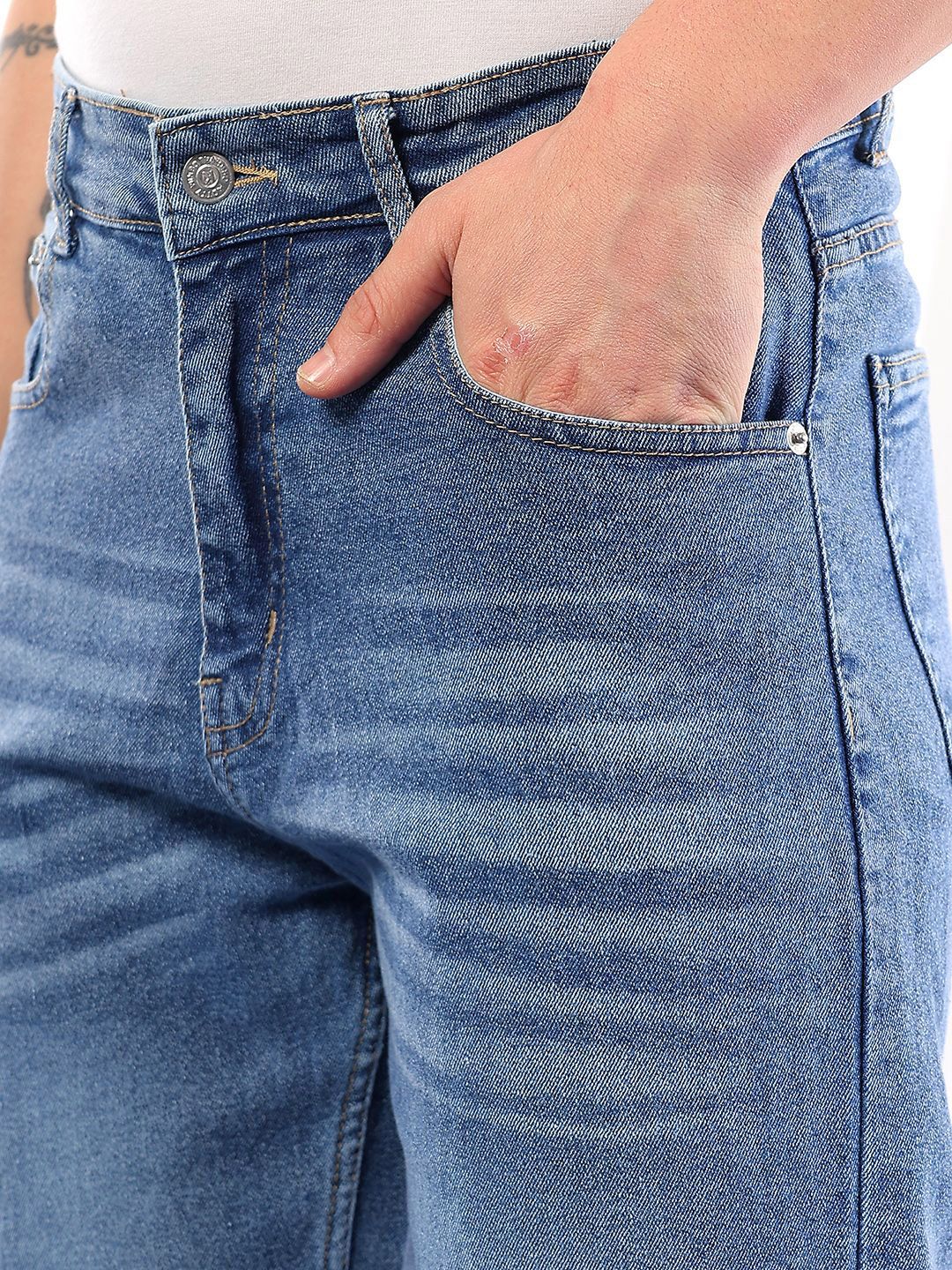 Kotty Men Comfort Fit Mid-Rise Stretchable Jeans