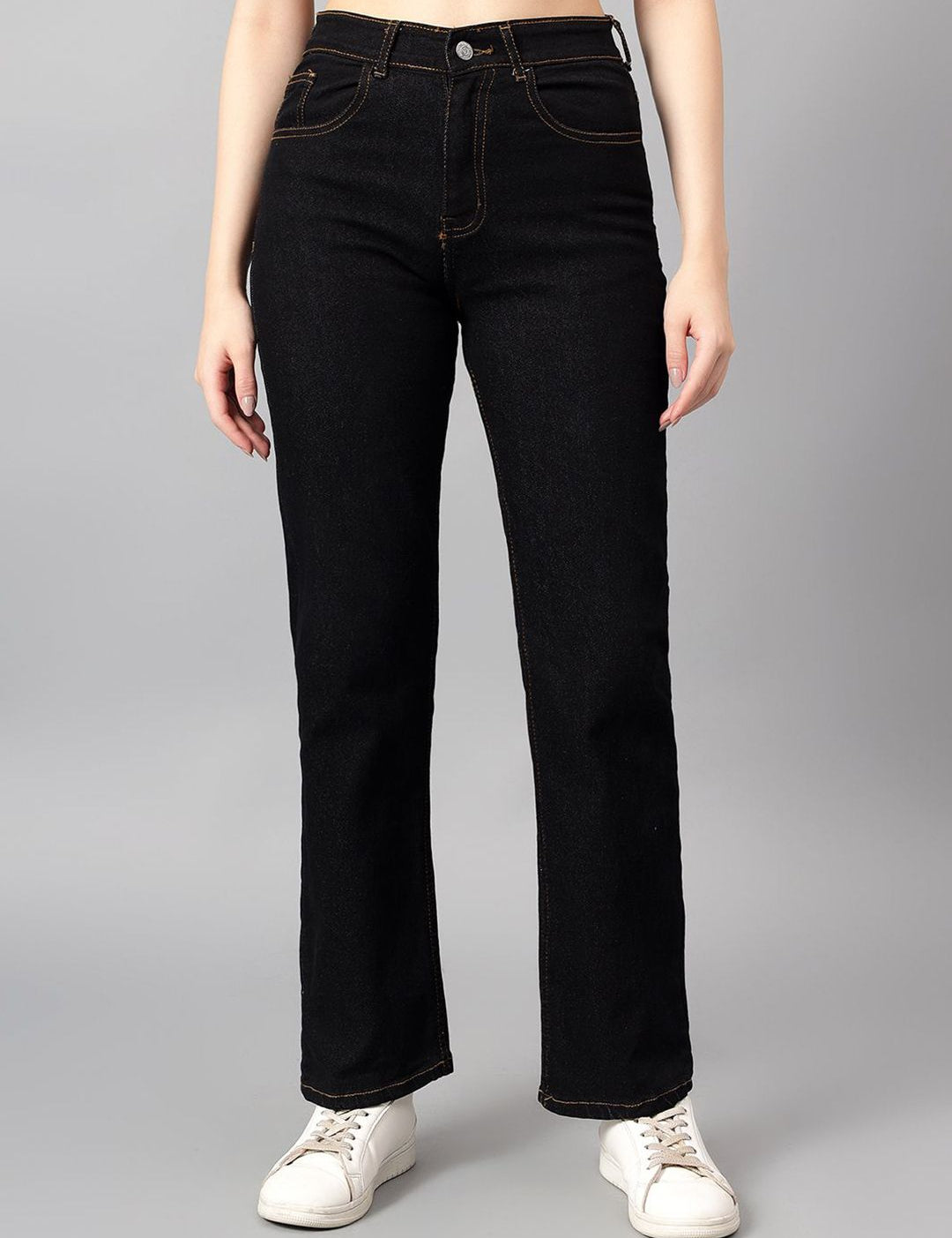 Kotty Women Straight Fit High-Rise Stretchable Jeans