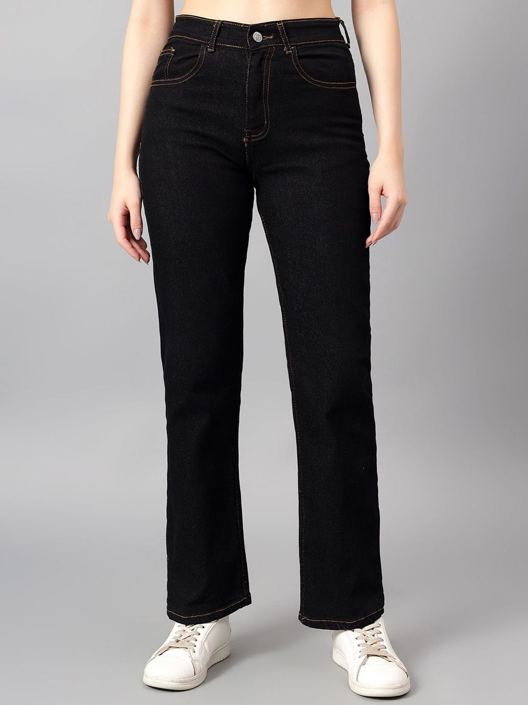 Kotty Women Straight Fit High-Rise Stretchable Jeans