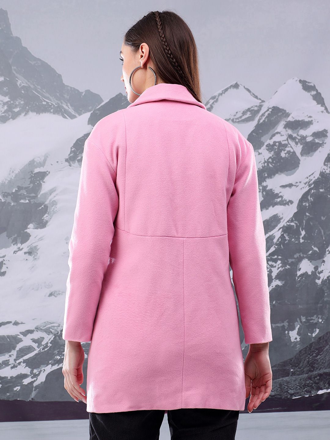 Kotty Notched Lapel Single-Breasted Overcoat