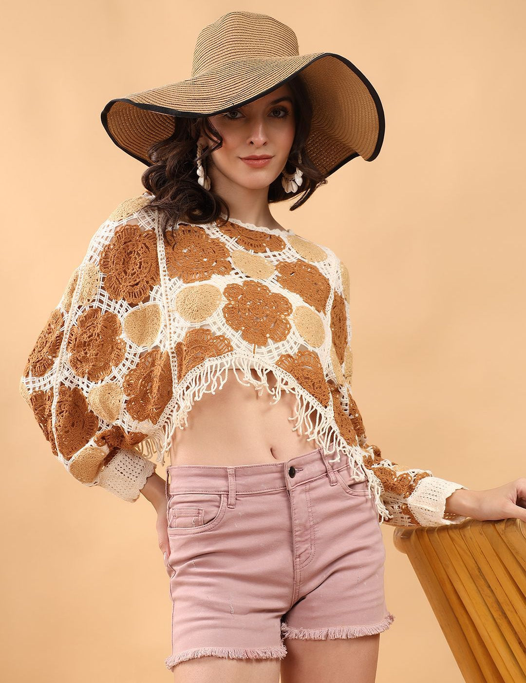 Kotty Women Self Design Cotton Kaftan Regular Top