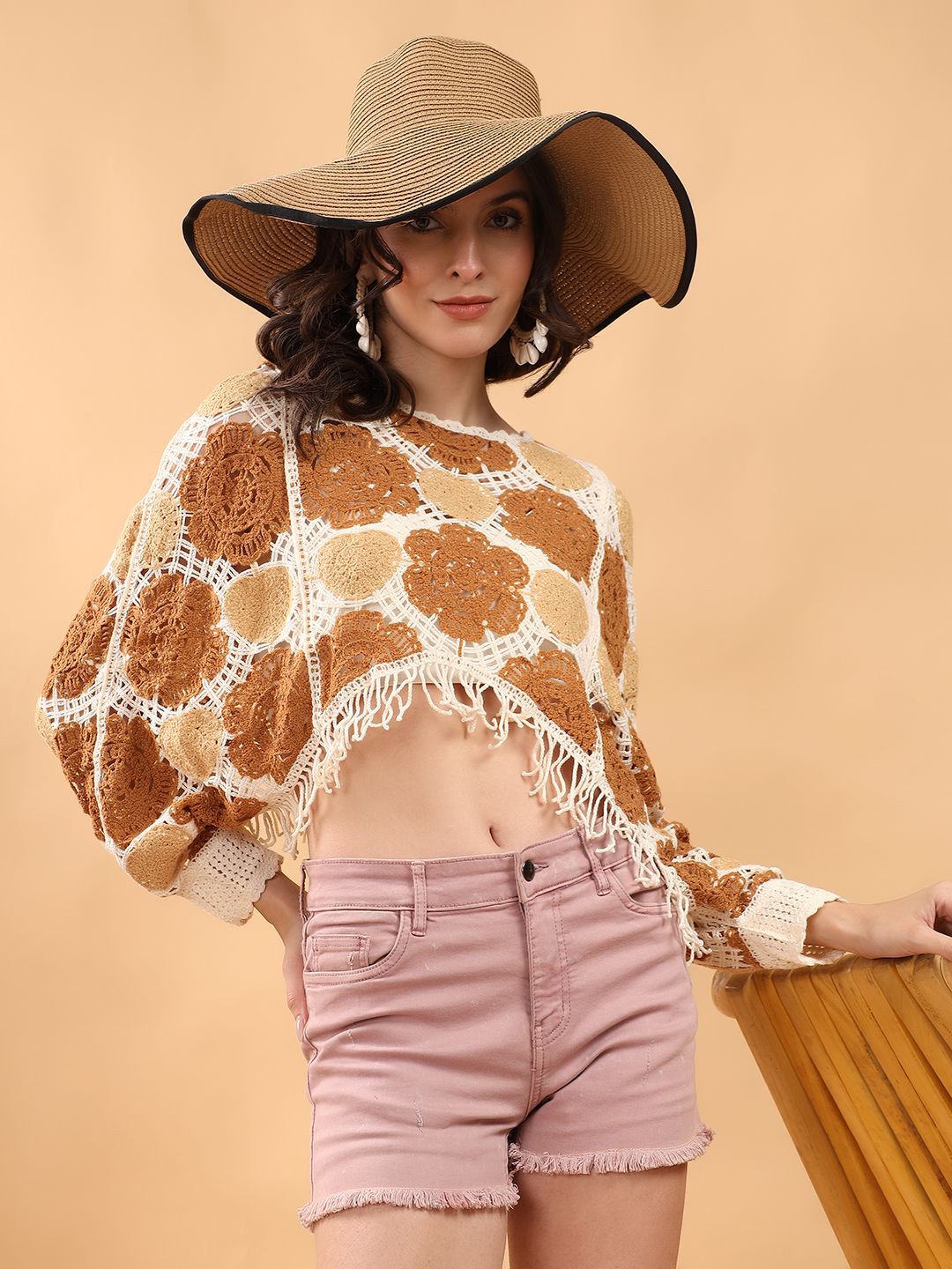 Kotty Women Self Design Cotton Kaftan Regular Top