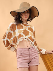 Kotty Women Self Design Cotton Kaftan Regular Top