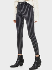 Kotty Women Black & White Skinny Fit High-Rise Clean Look Jeans