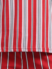 Kotty Women Red & White Striped Night suit
