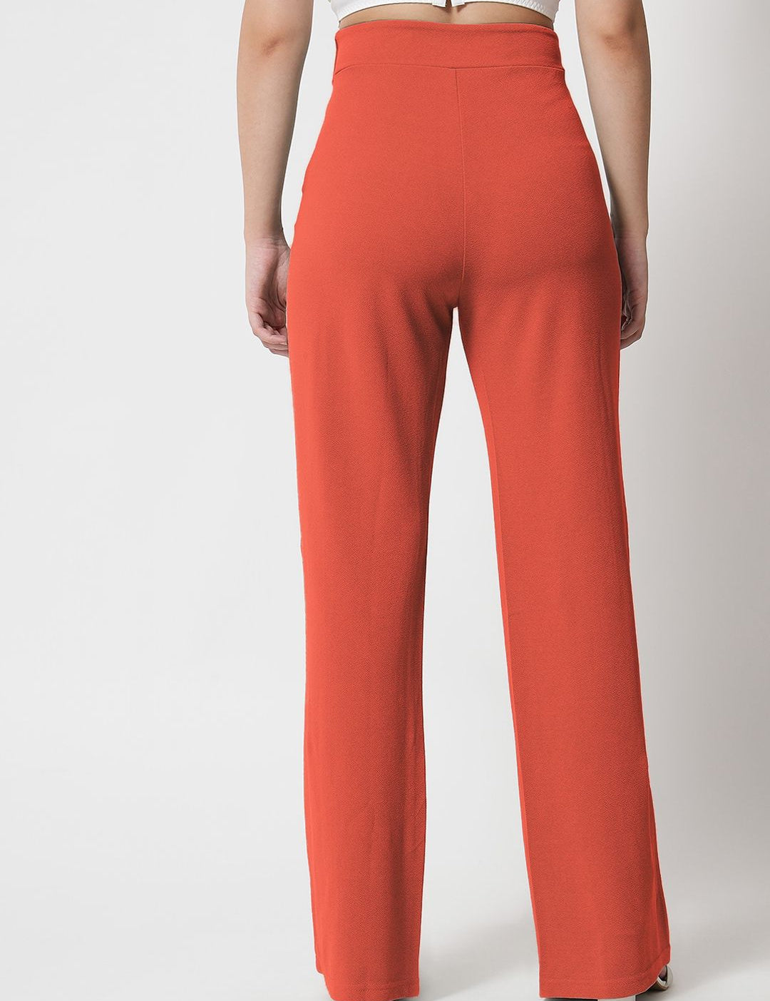 Kotty Women Pack Of 2 Relaxed Straight Leg High-Rise Easy Wash Trousers