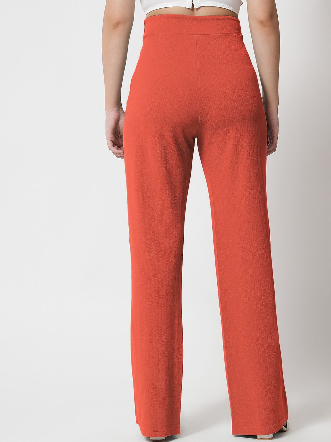 Kotty Women Pack Of 2 Relaxed Straight Leg High-Rise Easy Wash Trousers