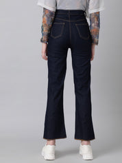 Kotty Women Bootcut High-Rise Slash Knee Stretchable Jeans